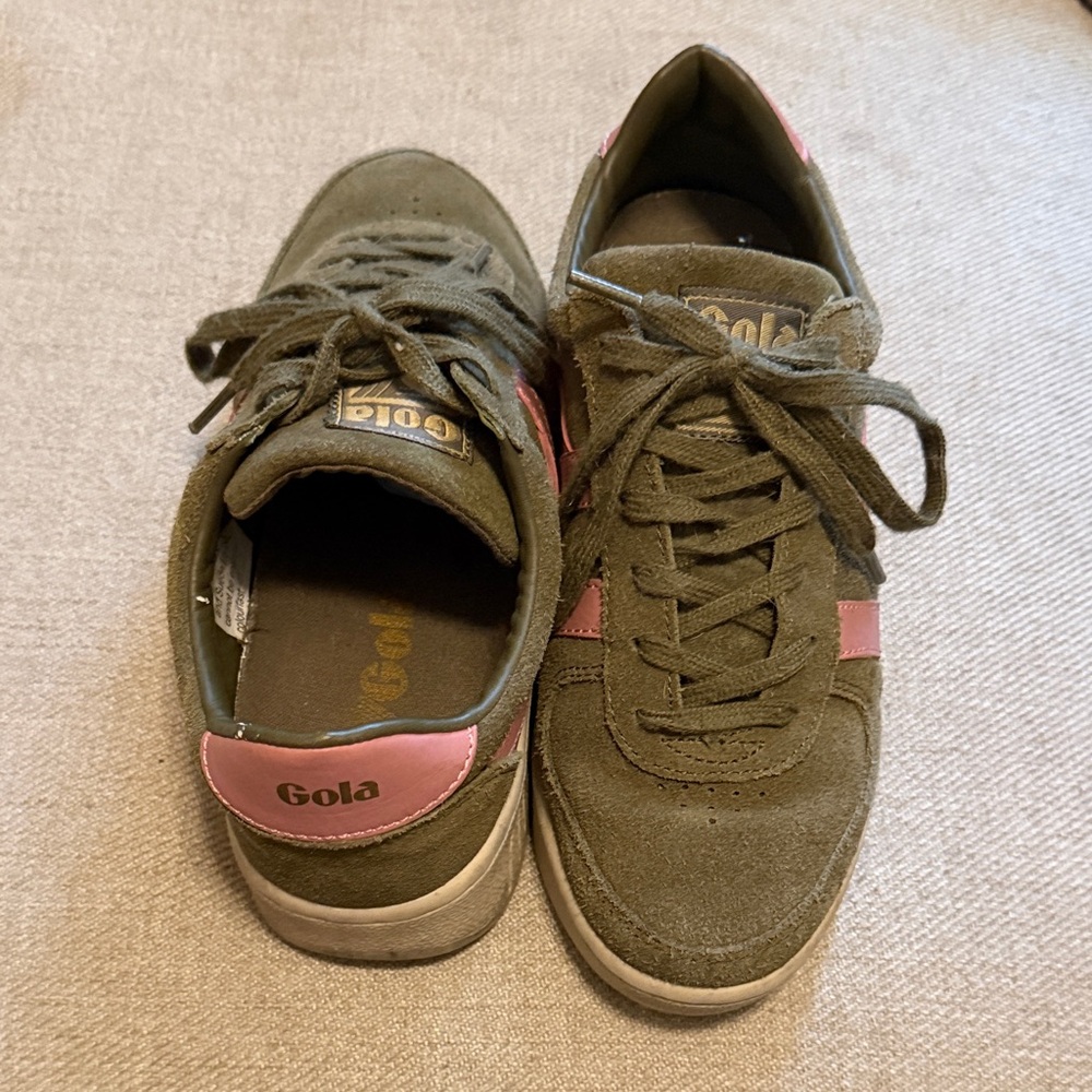 Gola Olive and Pink Casual Sneakers